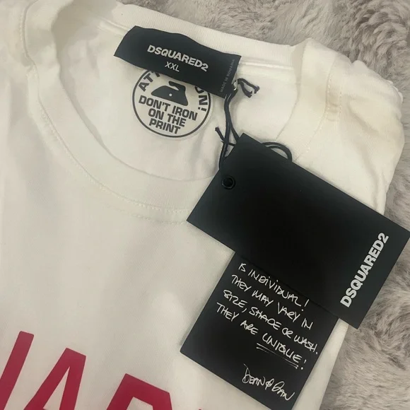 Dsqured2 Mens White T-Shirt Sz XXL - Picture 6 of 7